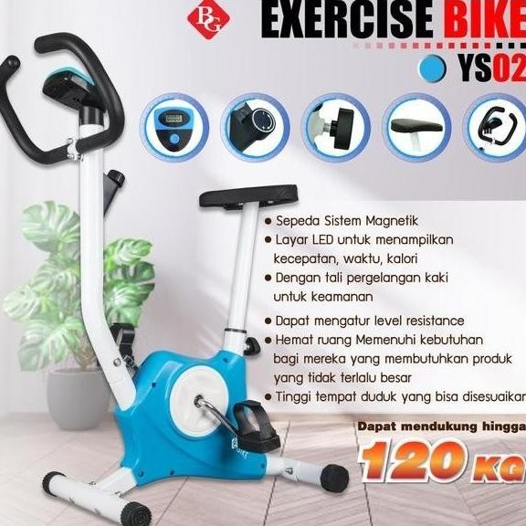 Bg Sport Sepeda Statis Exercise Bike Sepeda Fitness Model Ys02 - Blue Xajioo