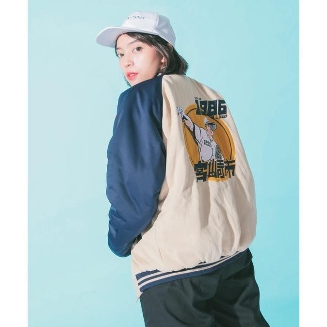 [Man] Miyazaki Club Of 1986 Varsity Baseball Jepang Vintage Jaket Biru Rasyaulil12