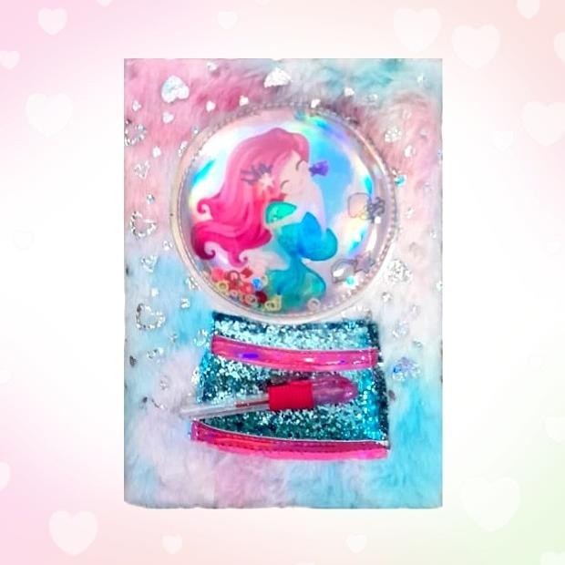 

Kualitas No1 Buku Diary Agenda Catatan Note Book Motif Bulu Karakter Mermaid Bolpen