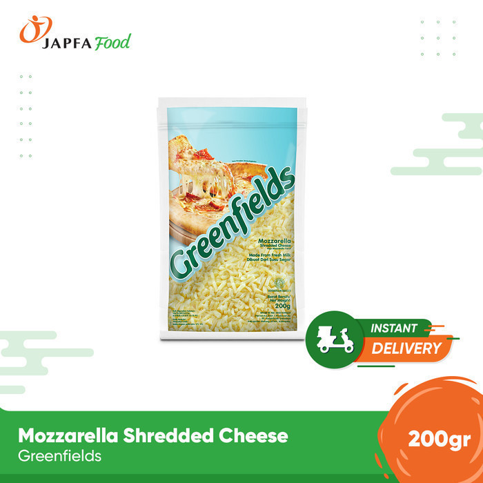 

Greenfields Mozzarella Shredded Cheese / Keju Mozzarella Parut 200 gr - 100% Fresh Milk dari Greenfields Farm