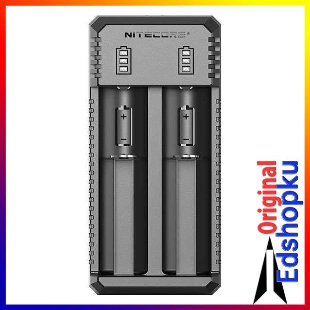 Alat Battery Charger Cas Baterai Universal 2 Slot for Li-ion & IMR 10340, 10350, 10440, 10500, 12340