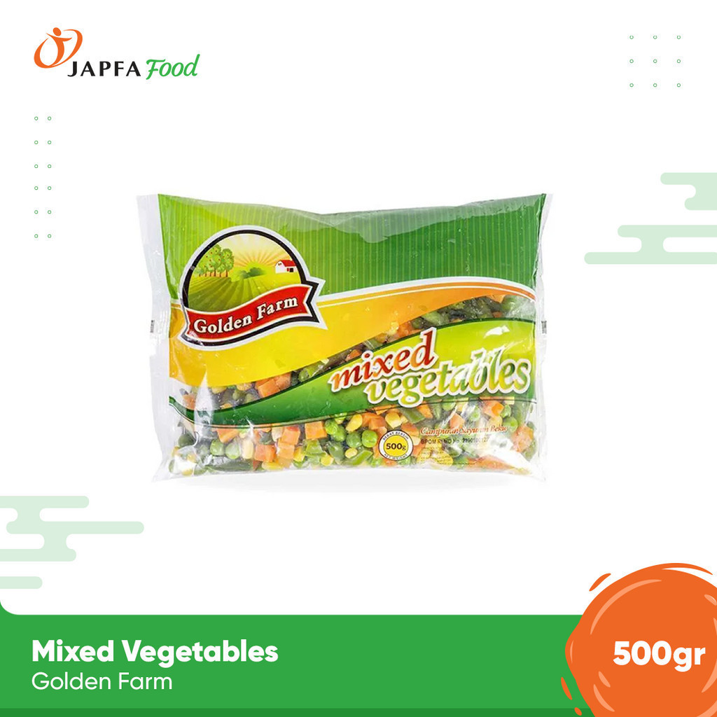 

Golden Farm Mixed Vegetables / Campuran Sayuran Beku 500gr