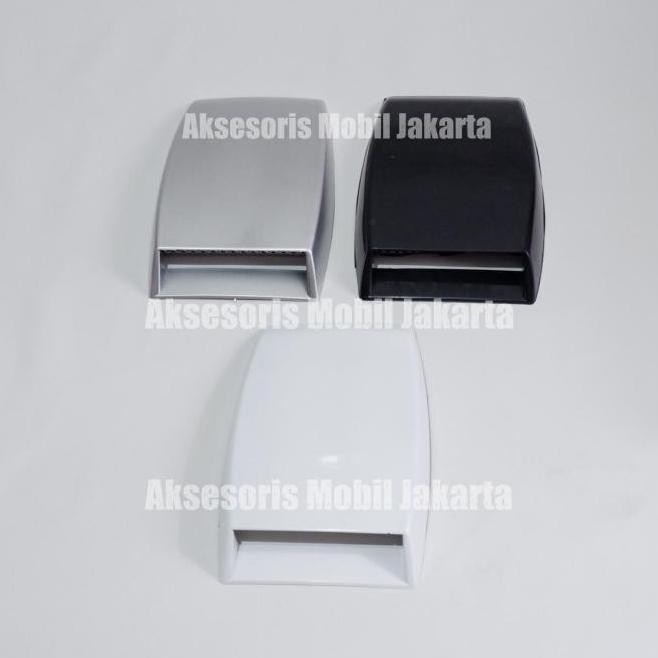 [Original] Airflow Air Flow Kap Mesin Mobil Model Kecil / Air Scoop Kecil - Putih