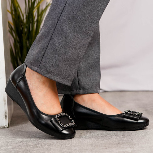 POLLUX MONDAY WDQ 8588 - SEPATU KERJA WEDGES | SEPATU KULIT WEDGES WANITA