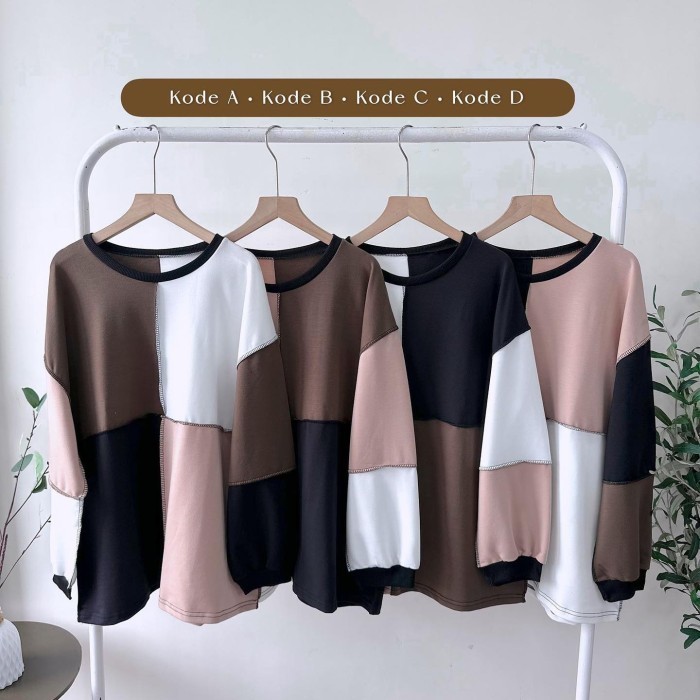 Reyka Blouse Wanita Blouse Muslim Blouse Jumbo Blouse Babyterry