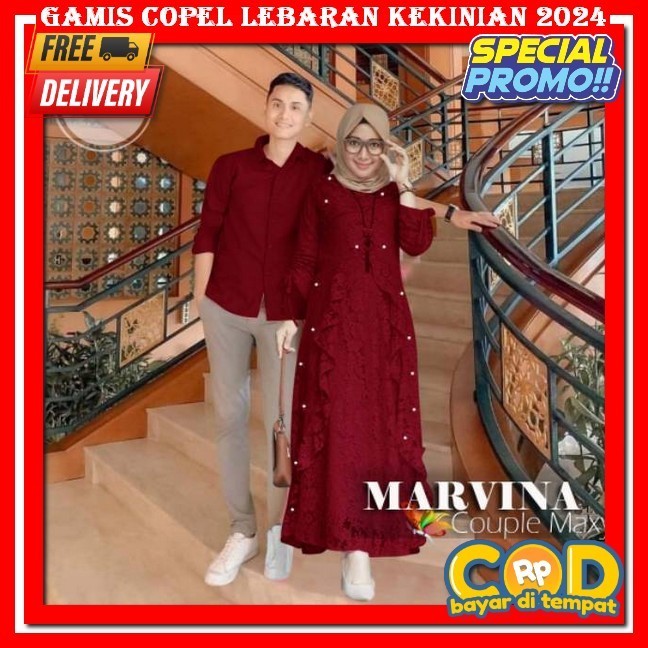 Termurah Sarimbit Nadheera Terbaru Yudhistira & Drupadi Famset Black Couple Marvina Dm Gamis Wanita 