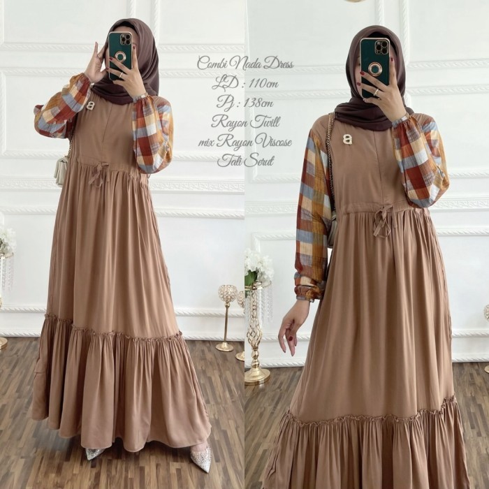 Gas Wanita Jumbo Rayon ViscoseDress Muslim Jumbo Rayon Viscose Xxl