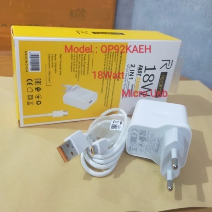 Charger Realme C15/30/C31/C33 18Watt Micro Usb Original Fast Charging