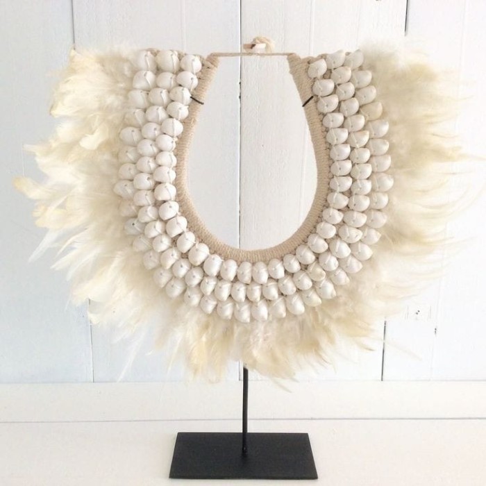 Kerajinan Bali/ Dekorasi Rumah/ Juju/ Hiasan Dinding/ Kalungpapua Bulu