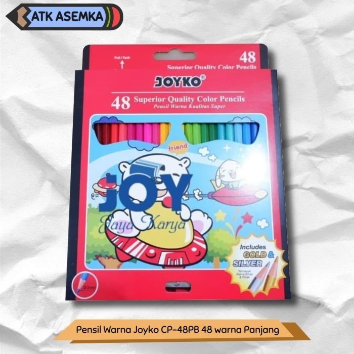 

Aman Pensil Warna Joyko Cp-48Pb 48 Warna Panjang Murah