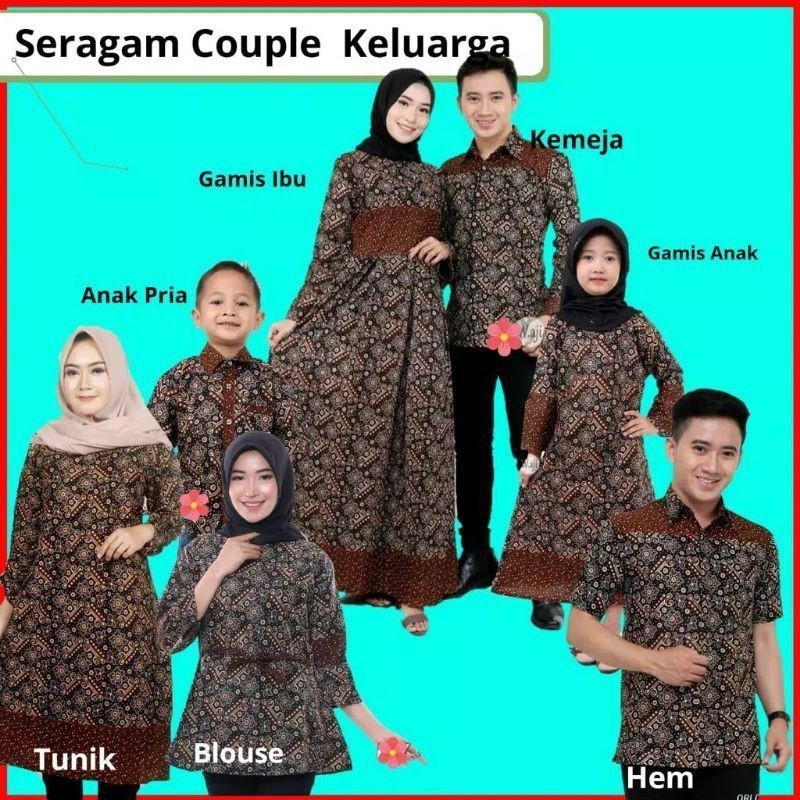 GQ7 BATIK CAUPEL KELUARGA-BATIK CAUPEL-KEMEJA BATIK LENGAN PANJANG PRIA-HEM BATIK PRIA LENGAN