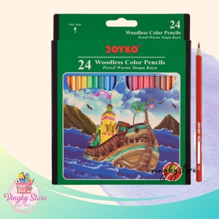 

Aman Pensil Warna Joyko Cp-104 (24 Color) Bagus