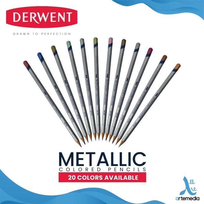 

Aman Pensil Warna Derwent Metallic Pencil Color Trendi