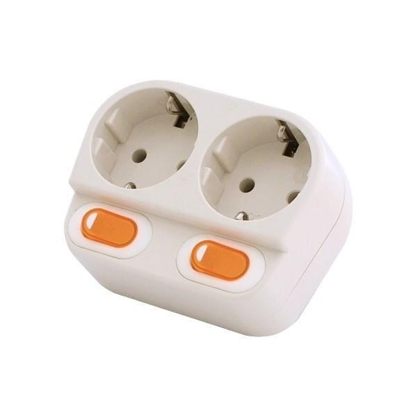 STEKER STOP KONTAK SAKLAR LAMPU TERSENDIRI UTICON 2 LUBANG S-128 SW