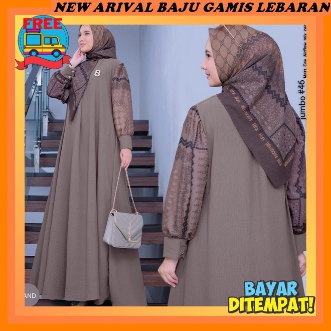 Gamis Lebaran 2024 Model Gamis Elegan Remaja Dreas Pesta Abya Rmja Dres Bj Baju Wanita Jumbo Lengan 