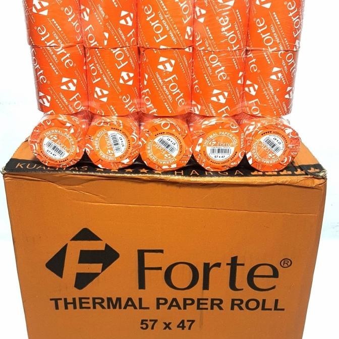 

DISKON GROSIR (1PACKS/10ROLL) KERTAS KASIR/PAPER THERMAL FORTE 57X47/58X48