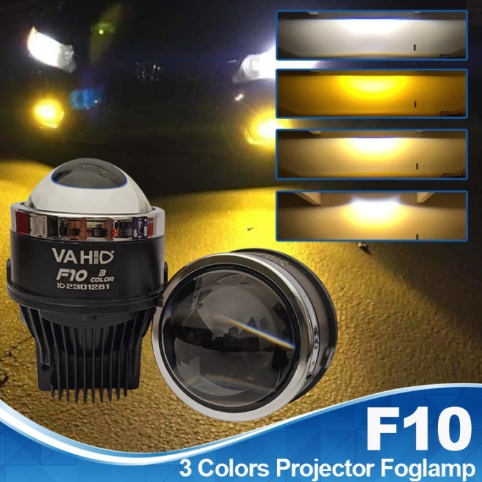 F10 Vahid - 3.0" Led Projector Foglamp 3 Colors Lampu Kabut 3 Warna