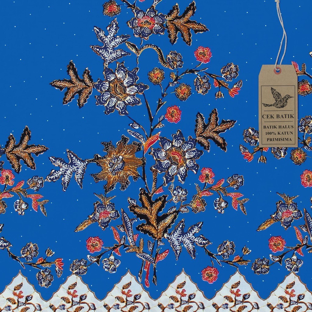 Kain Batik - Motif Bunga Manis Rang-Rang Madura (Biru)