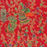 Kain Batik - Motif Modern Burung-burung Cenderawasih Dasar Merah Manis