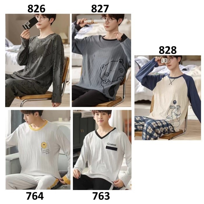Baju Tidur Pria Piyama Pria Lengan Panjang