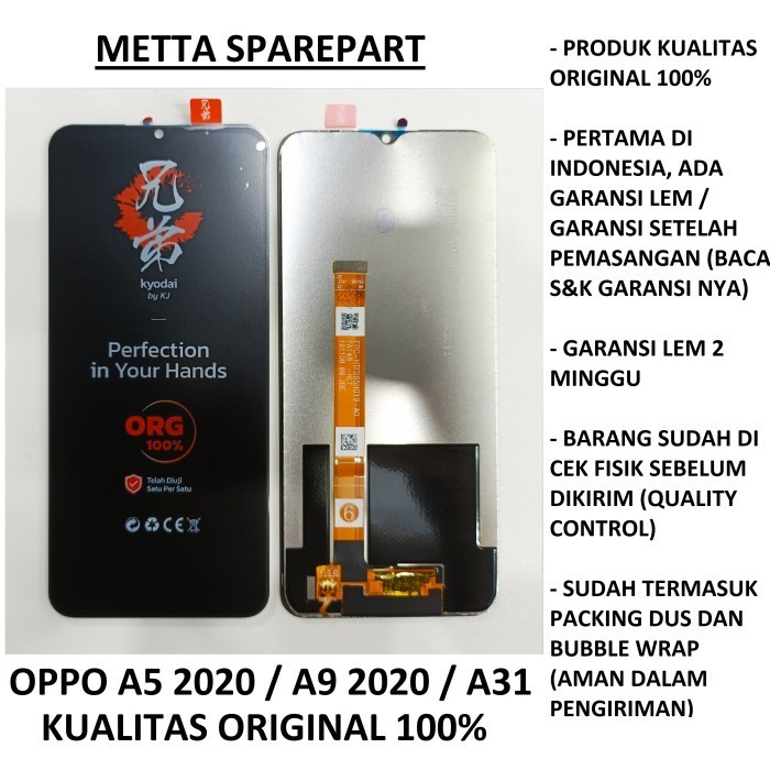Layar Lcd Kualitas Original 100% Lcd Touchscreen Oppo A5 2020 / A9 2020 / A31