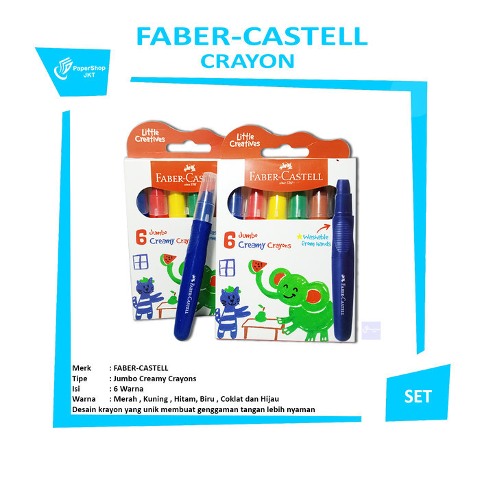 

Spesial Faber-Castell - Jumbo Creamy Crayons - Set Murah