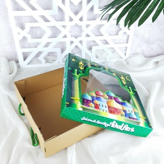 

Box Cake Lebaran Kardus Cookies Dus Kemasan Hampers Idul Fitri 20X20X6 010