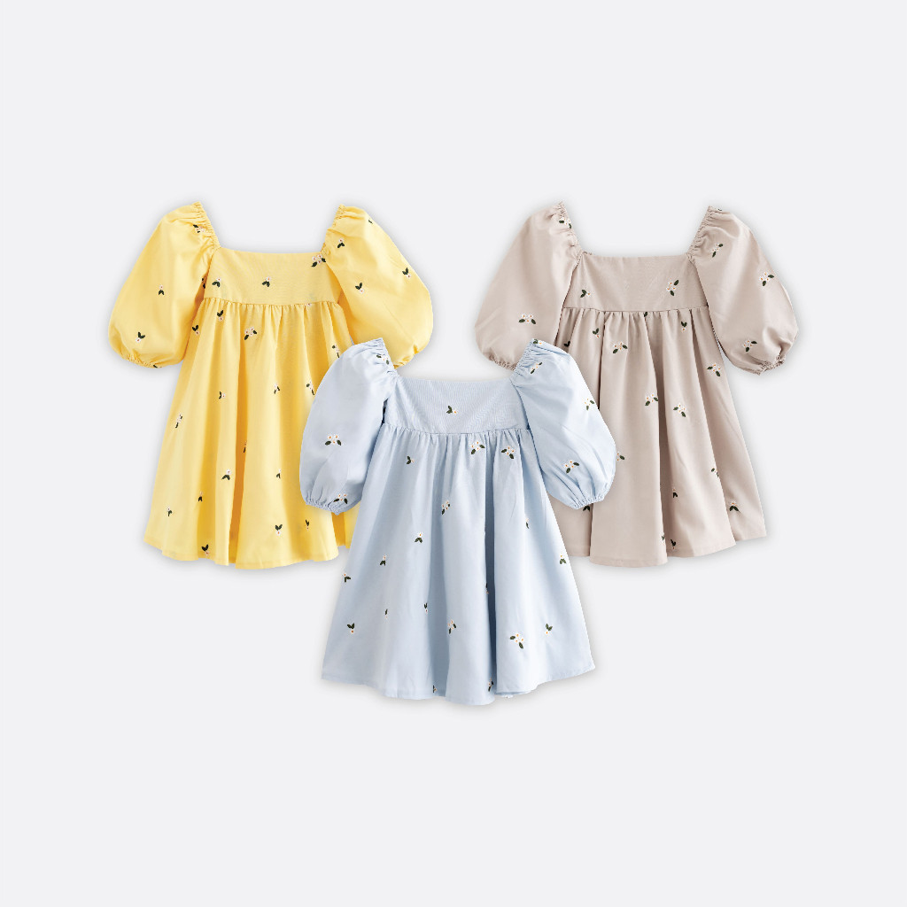 [ONLINE EXCLUSIVE] DEARY DRESS / PUFFY SLEEVES / DRESS ANAK PEREMPUAN