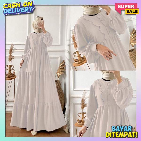 Long Dress Wanita Murah Maxy Drees Remaja Dewasa Dres Mewah Premium Baju Gamis Syar`I Baju Hari Raya