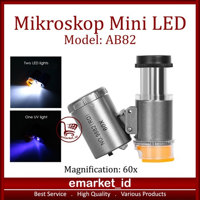 

#####] Mikroskop Saku Mini 60x AB82 / Microscope Portable LED Currency Detect