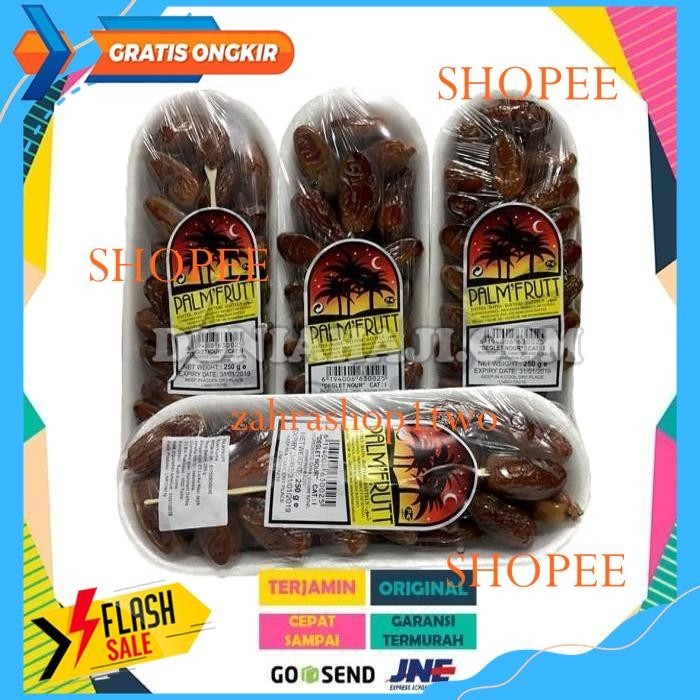 

KURMA PALM FRUIT 250GRAM / 1DUS-6KG-24PACK / OLEH OLEH HAJI DAN UMROH HIGHT CLASS PRODUK !!