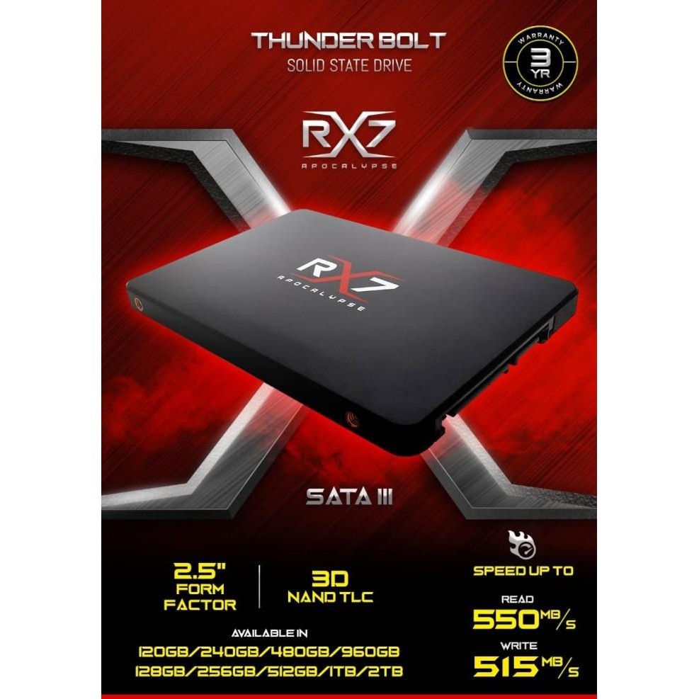SSD 120GB RX7 SATA GARANSI Berkualitas