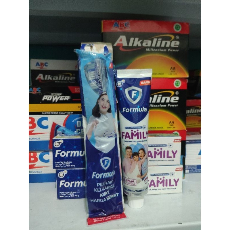 sikat gigi dan pasta gigi formula family