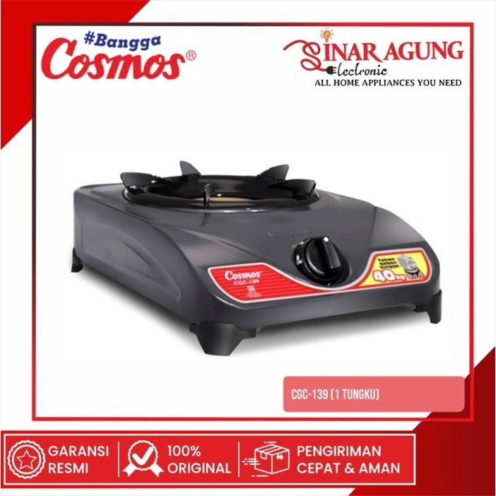 Best Cosmos Kompor Gas Cgc 139 Ceb / Cgc139Ceb 1 Tungku 100% Ori Gratis Ongkir
