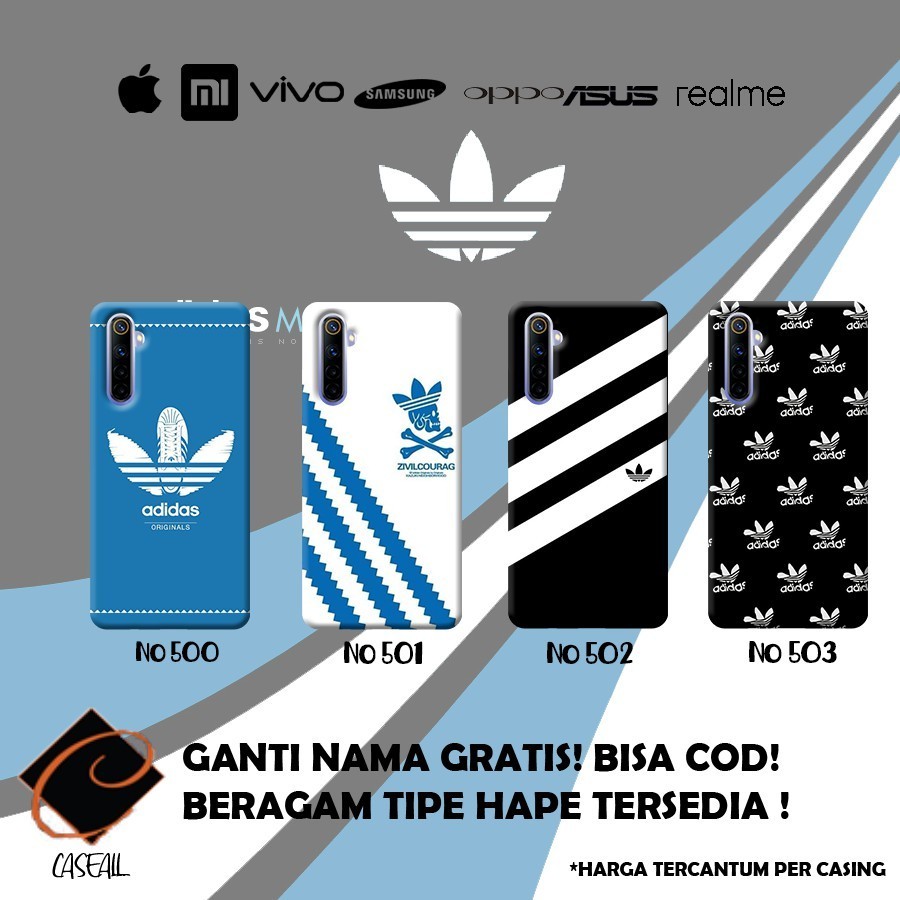 Case Casing Adidas  ( Semua Tipe HP ) Realme 6 , 6 Pro  Realme 5 Pro Realme C3 Oppo A31 a5 a9 2020