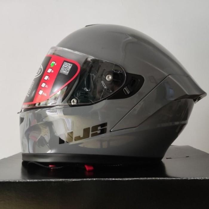 NJS ZX-1 Solid Helm Fullface Helm NJS ZX1 Flat Visor Import Premium