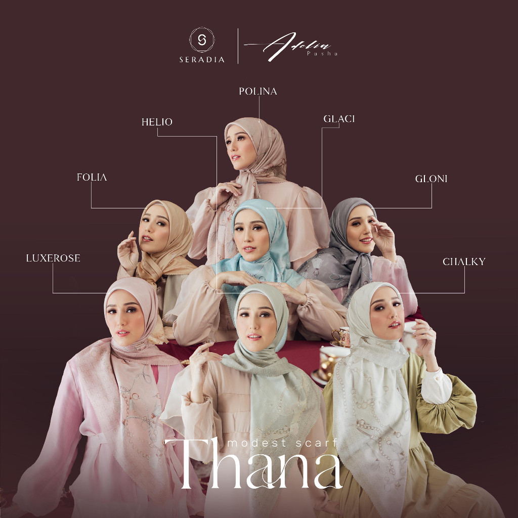 [SVT COLLECTIONS] Hijab Segi Empat Thana - Seradia x Adelia Pasha
