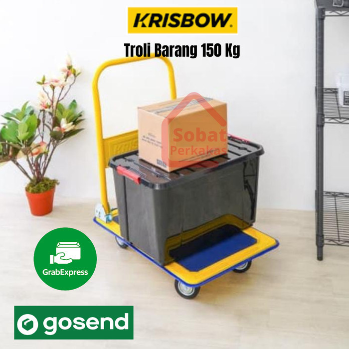 TROLI BARANG LIPAT KRISBOW 150 KG - TROLEY BARANG BESI