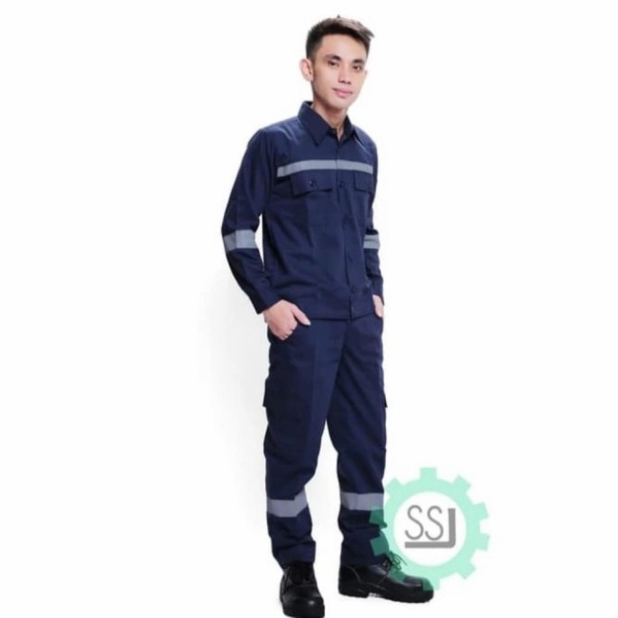BAJU CELANA SAFETY / SERAGAM SAFETY PROYEK / COVERALL SERAGAM SAFETY