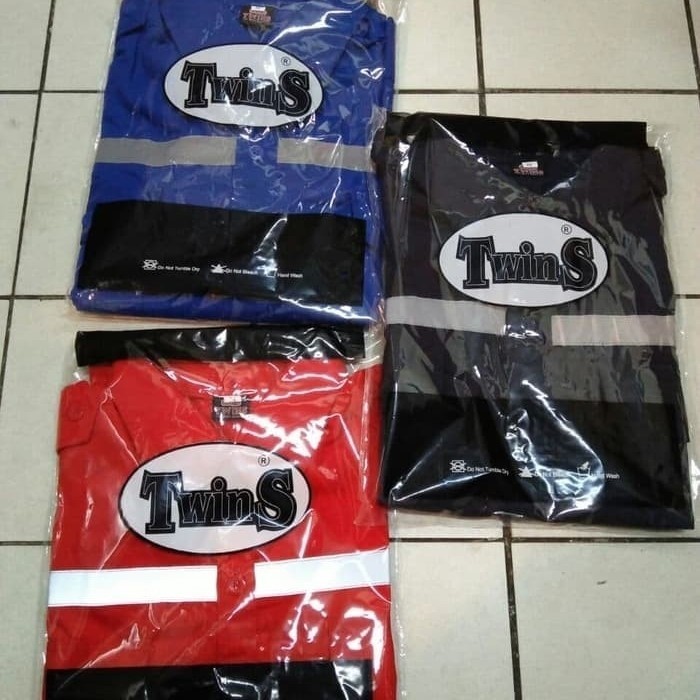 BAJU KERJA SAFETY / BAJU PROYEK / SERAGAM SAFETY / TWINS / MERAH