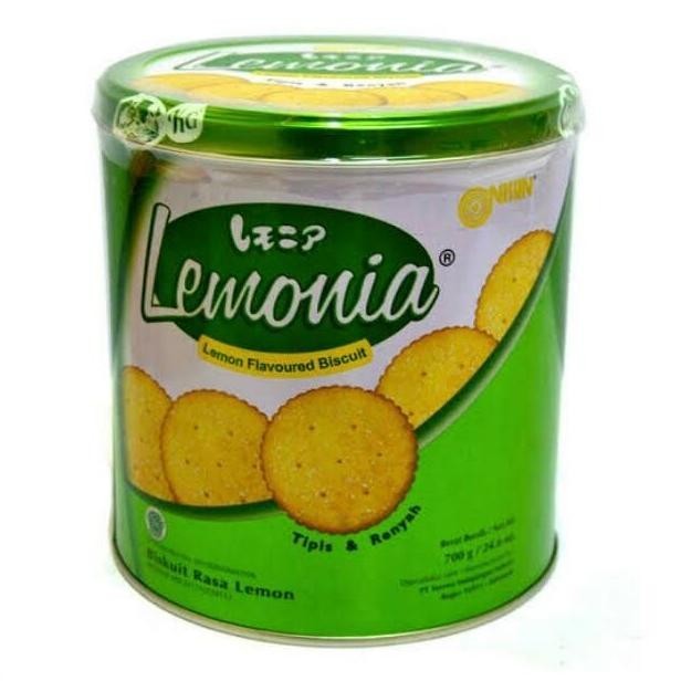 

NISSIN Lemonia Tin 700g biskuit tipis kaleng enak murah rasa lemon