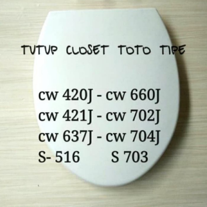 Tutup Closet Duduk Model Toto / Tutup Toilet / Covet Toilet