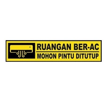 [AN] stiker ruangan ber-ac / sticker ruangan ber ac mohon pintu ditutup BIG SALE