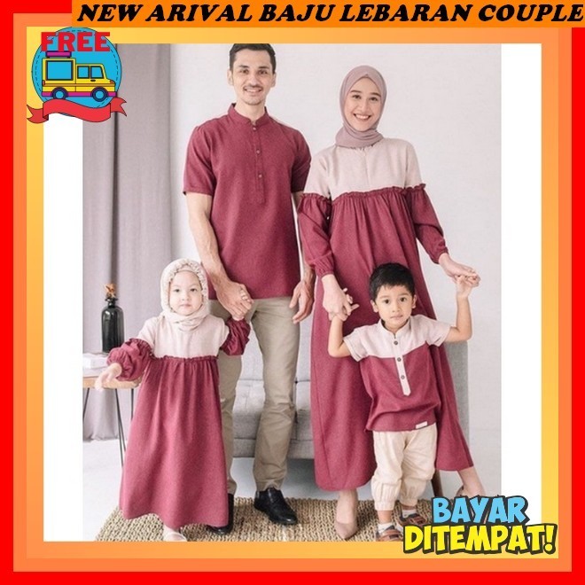 Baju Lebaran Couple Pasangan 2024 Bsju Hamis Kopel Suami Istri Mewah Elegan Abaya Pesta Mewah Elegan
