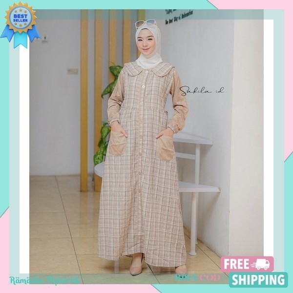 Gamis Midi Dress Jumbo Hamis Terbaru Dan Kekinian Gamis Wanita Gami Dewasa M L Xl Pesta Kondangan Cw