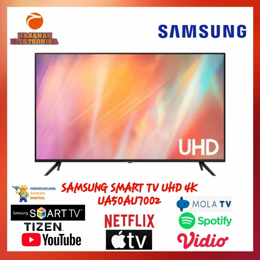 SAMSUNG SMART TV UHD 4K UA50AU7002 50 INCH PURCOLOR SMART TV TIZEN