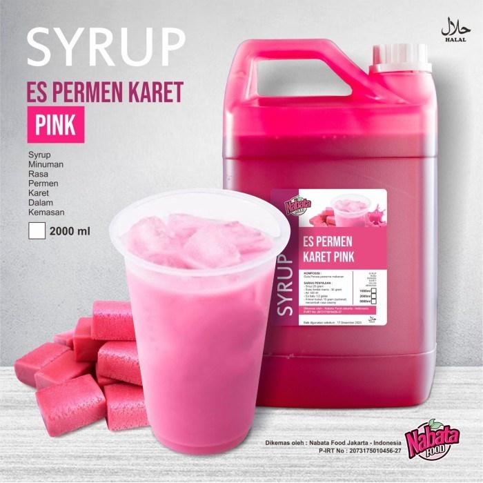 

Promo biang sirup es permen karet 2 liter