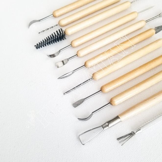 

V-TEC Clay Tool set 11 pcs E0088-10B/6 / Alat Sculpt / Alat Ukir