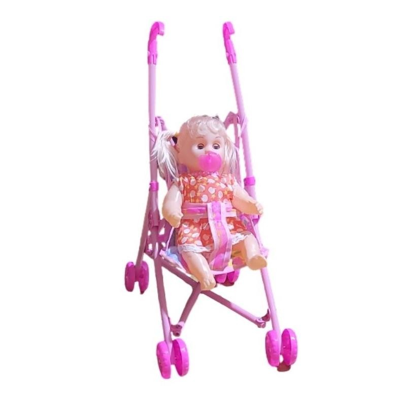 (Bisa ) Mainan Anak Boneka Dorongan Bayi Bisa Nangis