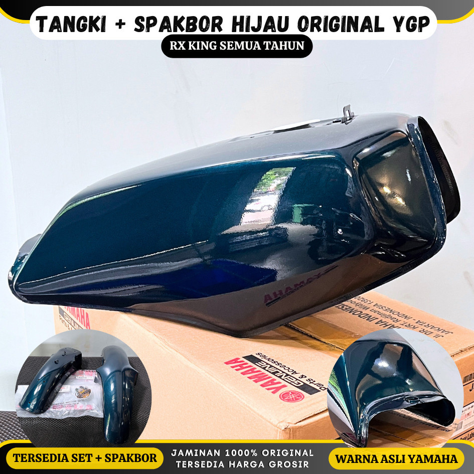 Tangki Polos Dan Spakbor Depan Belakang Rx King Hijau - All Original 29N-F4110-00-P1 3M5-F1610-01-P0